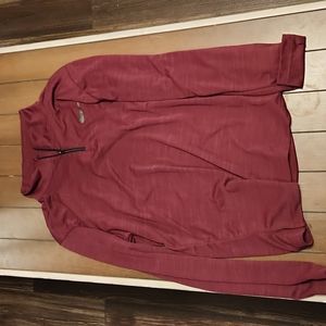 Nike red half zip sweater large